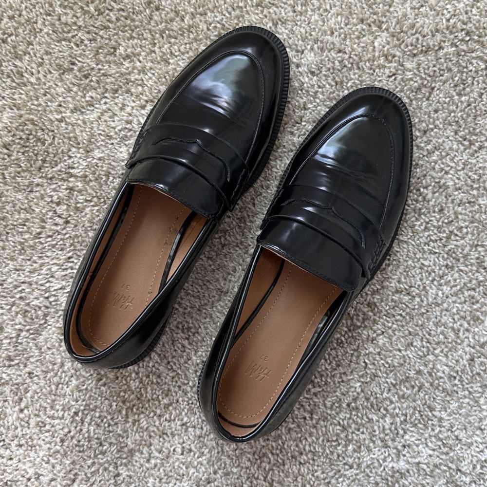 H&M Black Penny Loafers